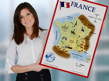 90*90cm Political Map of The France In French Non-woven Canvas Painting  Wall Poster Prints Classroom Home Decor School Supplies