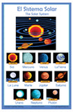 Spanish Language Poster - Solar System and Planets, for Classroom and Playroom (Bilingual English - Español)