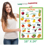 French Language Poster - Fruits: Bilingual ESL School Chart